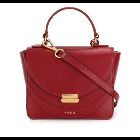 Wandler Handbags - Red Wandler Luna Mini Leather top handle HandBag